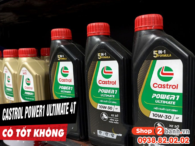 Nhớt castrol power1 ultimate 4t 10w30 có tốt không thay cho xe nào phù hợp - 1