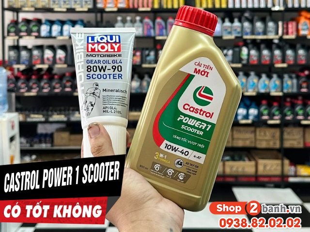 Nhớt castrol power 1 scooter 10w40 có tốt không thay cho xe nào phù hợp - 1