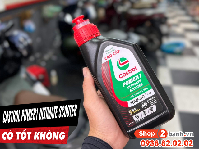 Nhớt castrol power1 ultimate scooter có tốt không thay cho xe nào phù hợp - 1