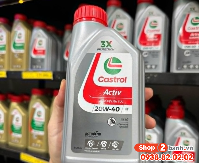 Nhớt castrol activ 4t 20w40 có tốt không thay cho xe nào phù hợp - 3