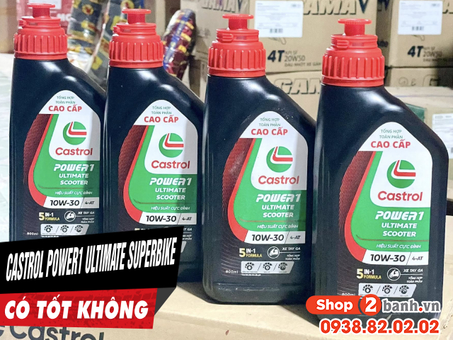 Nhớt castrol power1 ultimate superbike có tốt không thay cho xe nào phù hợp - 1
