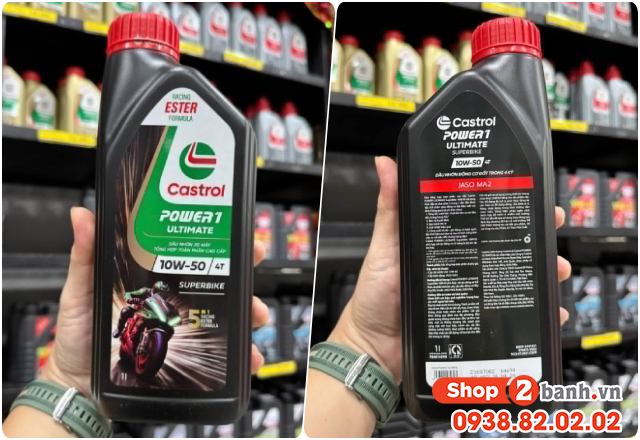 Nhớt castrol power 1 ultimate superbike 10w50 chạy được bao nhiêu km - 2
