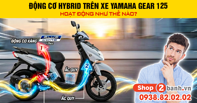 Động cơ hybrid trên xe yamaha gear 125 hoạt động như thế nào - 1