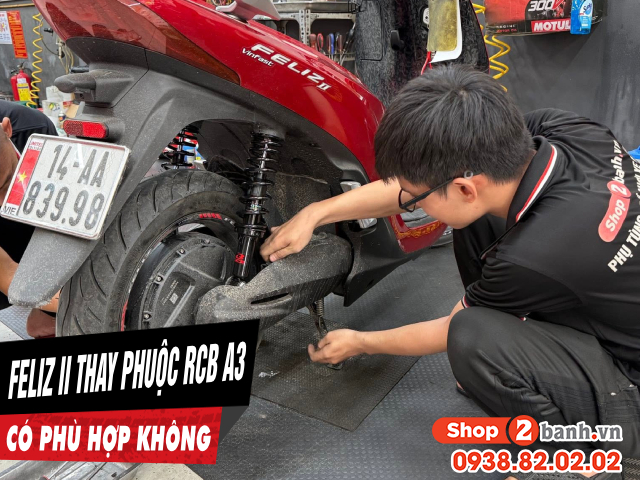 Xe điện feliz ii thay phuộc rcb a3 335mm có phù hợp không - 1