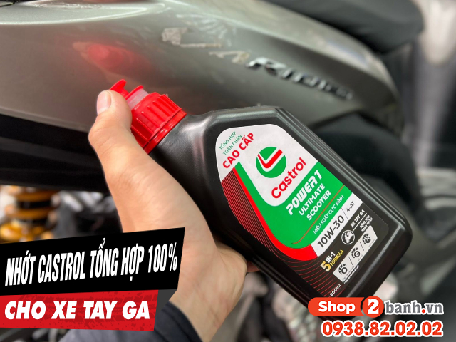 Các loại nhớt castrol tổng hợp 100 dành cho xe tay ga - 1