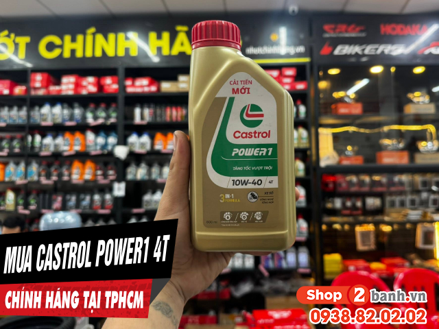 Mua nhớt castrol power1 4t 10w40 chính hãng ở đâu uy tín tại tphcm - 1