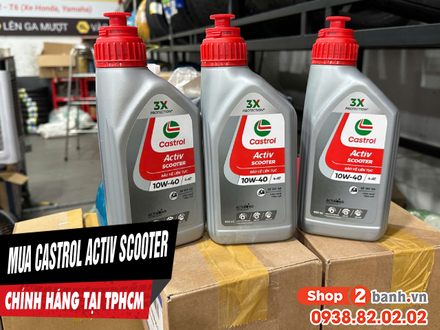 Mua nhớt castrol activ scooter 10w40 chính hãng ở đâu uy tín tại tphcm - 1