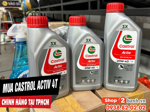 Mua nhớt castrol activ 4t 20w40 chính hãng ở đâu uy tín tại tphcm - 1