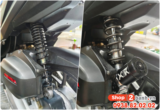 Click 125i thay phuộc x1r gt3 bình dầu xéo có phù hợp không - 3