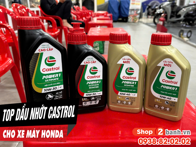 Top 4 dầu nhớt castrol cho xe máy honda được tin dùng 2026 - 1