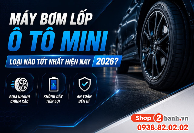 Máy bơm lốp ô tô mini loại nào tốt nhất hiện nay 2026 - 1