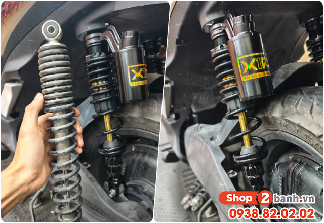 Xe điện feliz s thay phuộc x1r xplus 355mm có được không - 3
