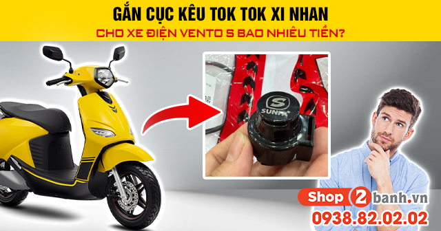 Gắn cục kêu tok tok xi nhan cho xe điện vento s bao nhiêu tiền - 1