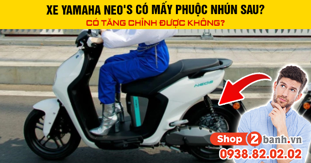 Xe yamaha neos có mấy phuộc nhún sau có tăng chỉnh được không - 1