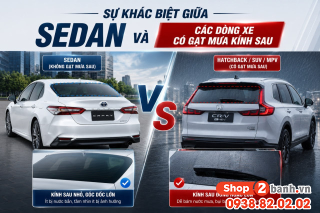 Tại sao sedan không có cần gạt nước sau - 1