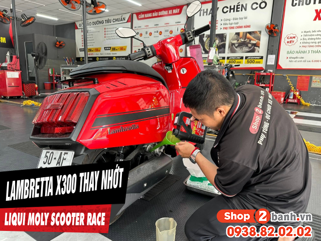 Lambretta x300 đi nhớt liqui moly scooter race 10w40 có mát máy không - 1
