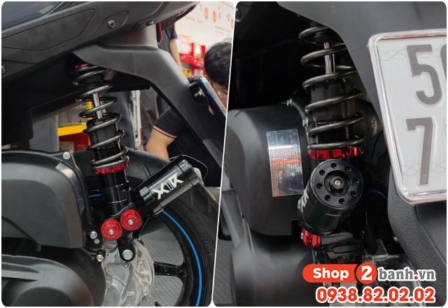 Yamaha gear 125 thay phuộc x1r gt3 bình dầu xéo có phù hợp không - 3