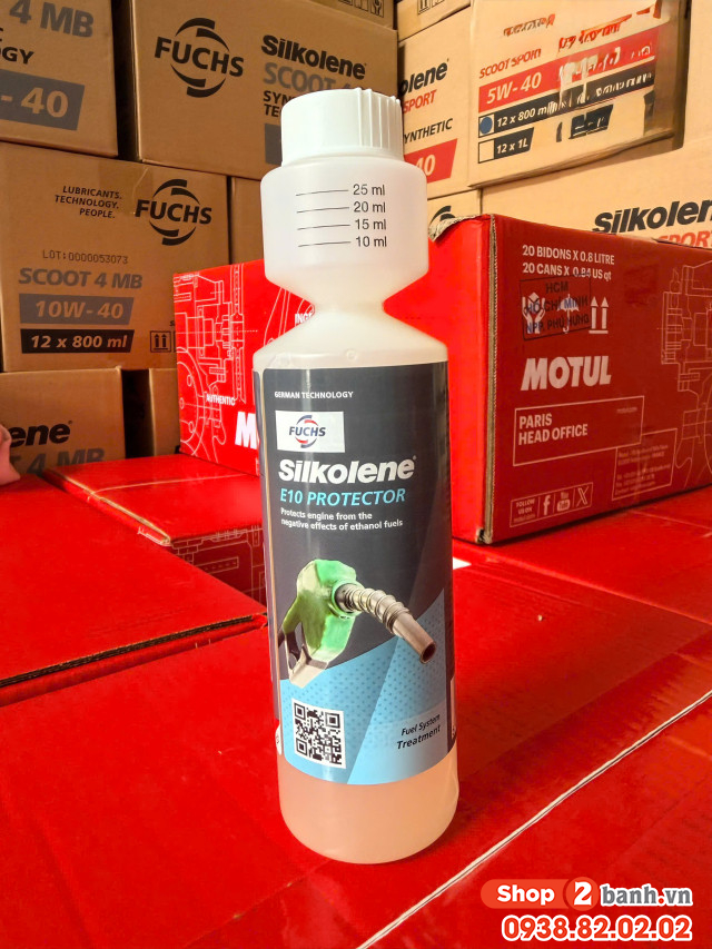 Phụ gia xăng e10 fuchs silkolene protector 250ml - 1