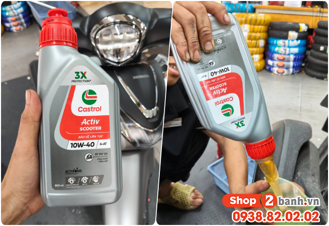 Sh mode đi nhớt castrol activ scooter 10w40 có phù hợp không - 3