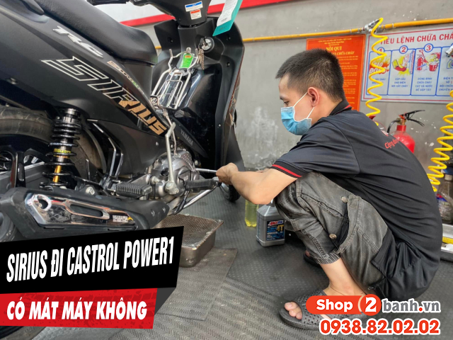 Sirius đi nhớt castrol power 1 10w40 có mát máy không - 1