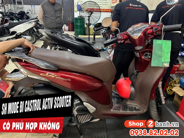 Sh mode đi nhớt castrol activ scooter 10w40 có phù hợp không - 1