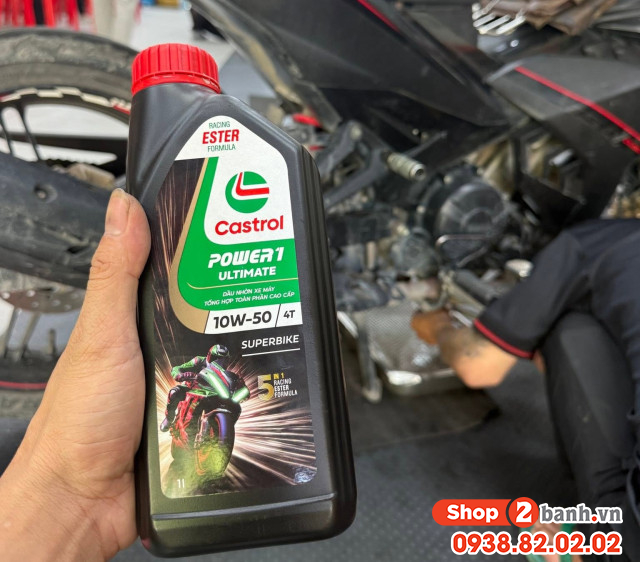 Exciter 150 đi nhớt castrol power1 ultimate 10w50 bao lâu thì mới thay lại - 3