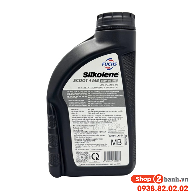 nhớt fuchs silkolene scoot 4 mb 10w40 08l - 2