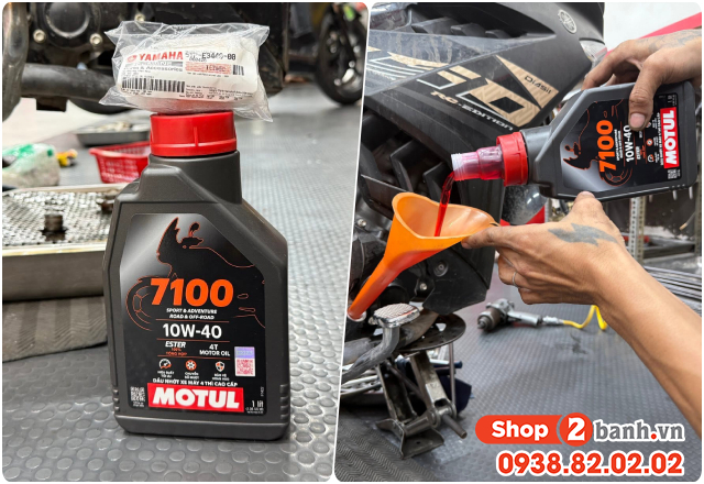 Exciter 155 tcs thay nhớt động cơ bao nhiêu lít - 6