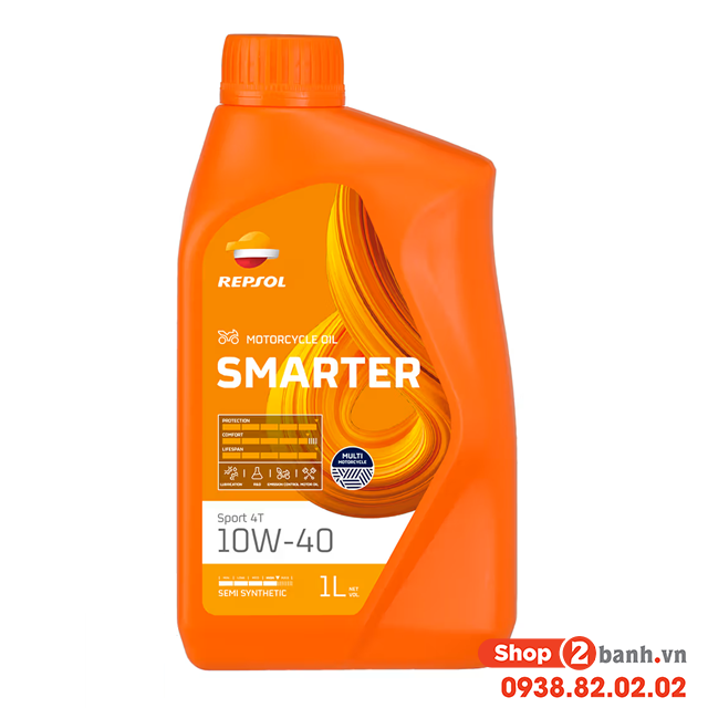Nhớt repsol smarter sport 4t 10w-40 1l - 1