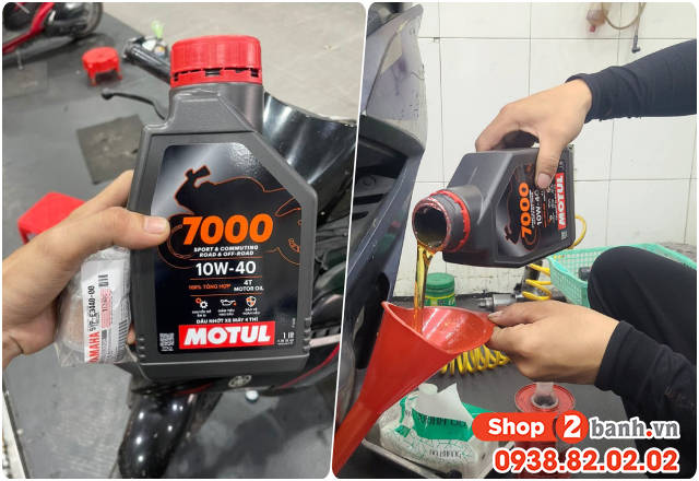 Exciter 155 tcs thay nhớt động cơ bao nhiêu lít - 7