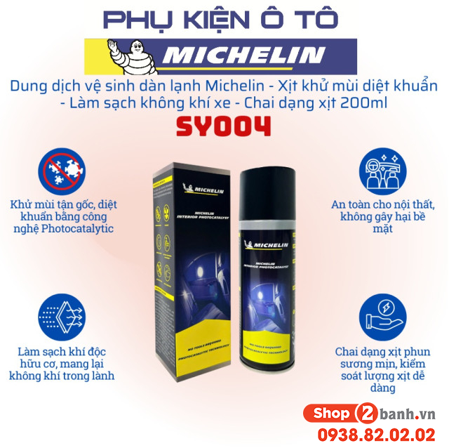Chai diệt khuẩn khử mùi michelin sy004 dành cho ô tô - 3