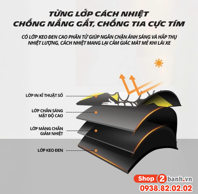 Bộ che nắng xe ô tô michelin m2438-01 set 4 cái - 3