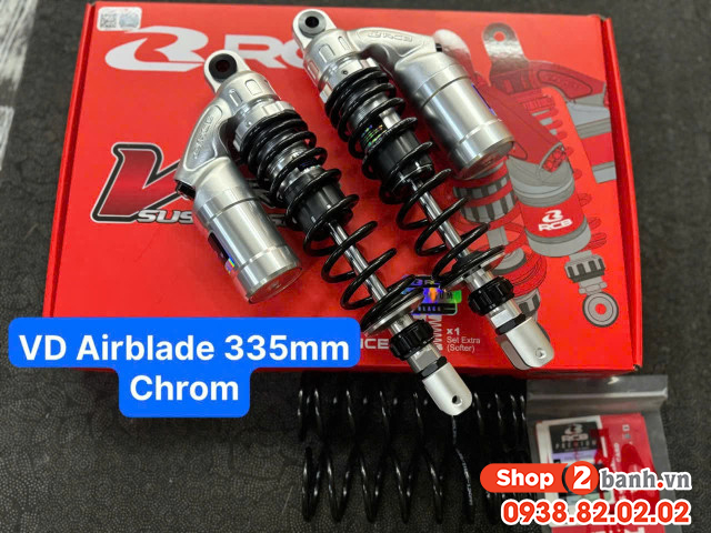 Phuộc rcb vd crom cho honda air blade 335mm chính hãng - 1