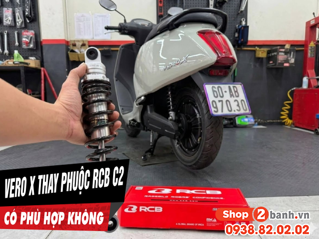 Xe điện vero x thay phuộc rcb c2 có phù hợp không - 1