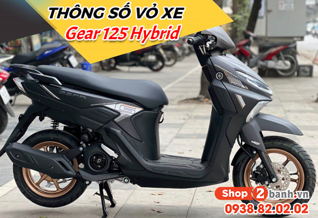 Thông số vỏ xe gear 125 hybrid size bao nhiêu thay loại nào phù hợp - 1