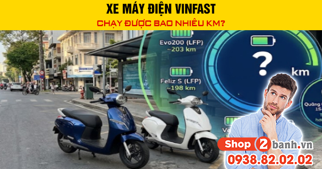 Xe máy điện vinfast chạy được bao nhiêu km - 1