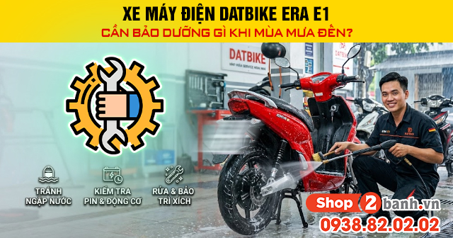 Xe máy điện datbike era e1 cần bảo dưỡng gì khi mùa mưa đến - 1