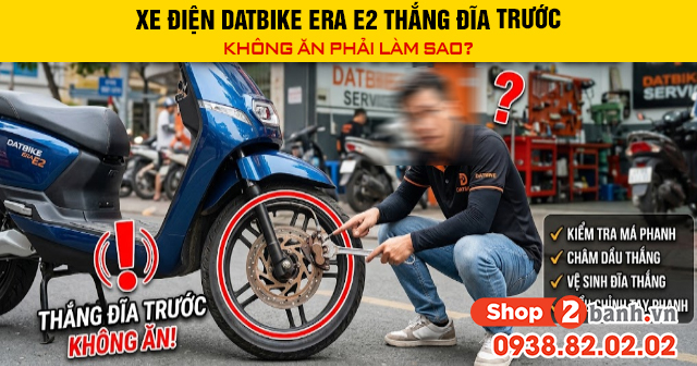 Xe điện datbike era e2 thắng đĩa trước không ăn phải làm sao - 1