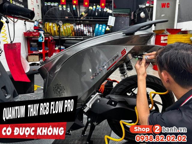 Xe điện quantum s1 thay phuộc rcb flow pro 380mm có được không - 1