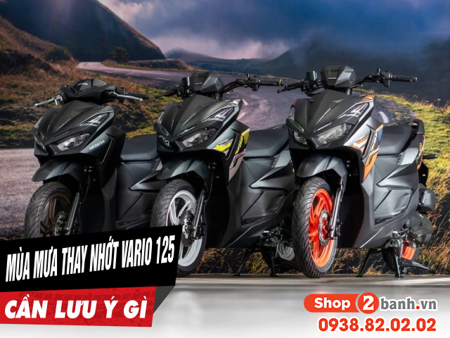Thay nhớt cho xe vario 125 euro 4 vào mùa mưa cần lưu ý những gì - 1