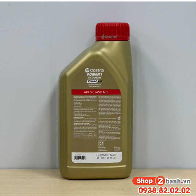 Nhớt castrol power 1 scooter 10w40 08l dành cho xe tay ga - 3