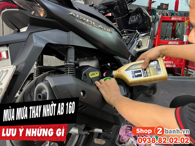 Thay nhớt cho xe ab 160 4val vào mùa mưa cần lưu ý những gì - 1