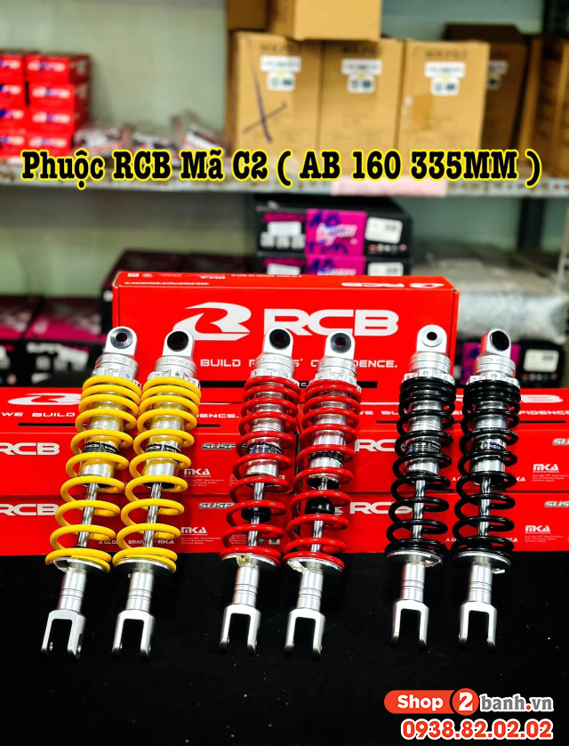 Phuộc rcb c2 cho ab 160 cao 335mm - 1