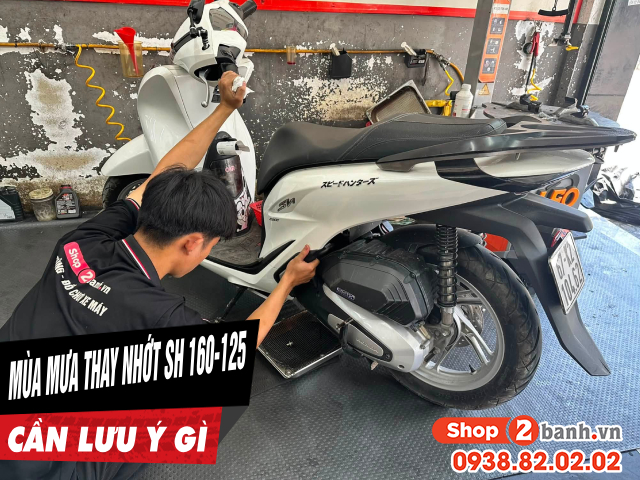 Thay nhớt cho xe sh 160i-125i 4val vào mùa mưa cần lưu ý những gì - 1