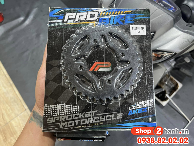 Bộ nhông sên dĩa pro-bike cho sirius 15t - 35t- sên 428s 108l sên tán đúc - 2