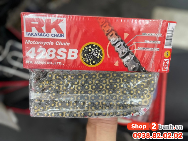 Sên rk vàng đen 428sb - 132l chính hãng - 1