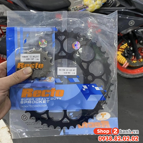Dĩa recto 46t cho exciter 155 chính hãng - 1