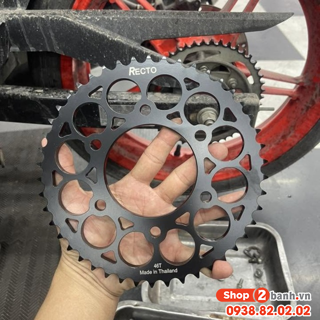 Dĩa recto 46t cho exciter 155 chính hãng - 2