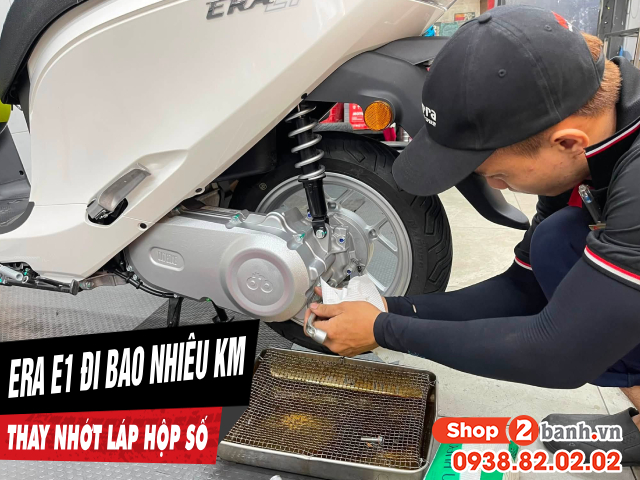 Xe điện era e1 mới mua đi bao nhiêu km thì thay nhớt láp hộp số - 1