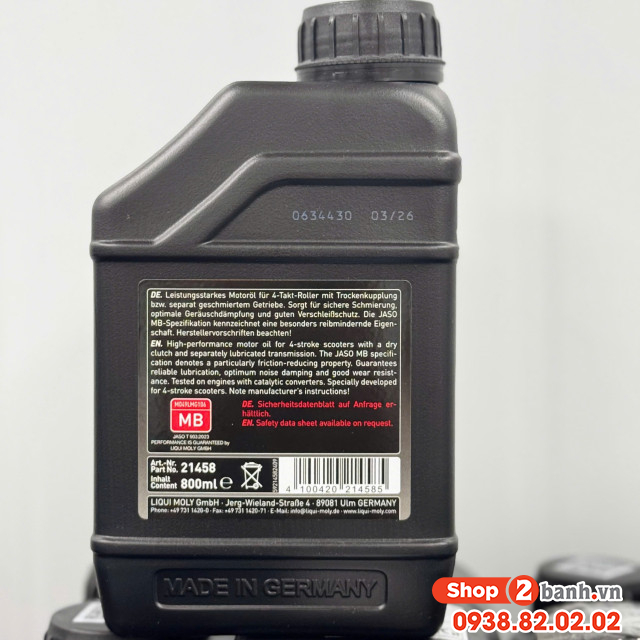 Nhớt liqui scooter formula 10w40 08l - 2